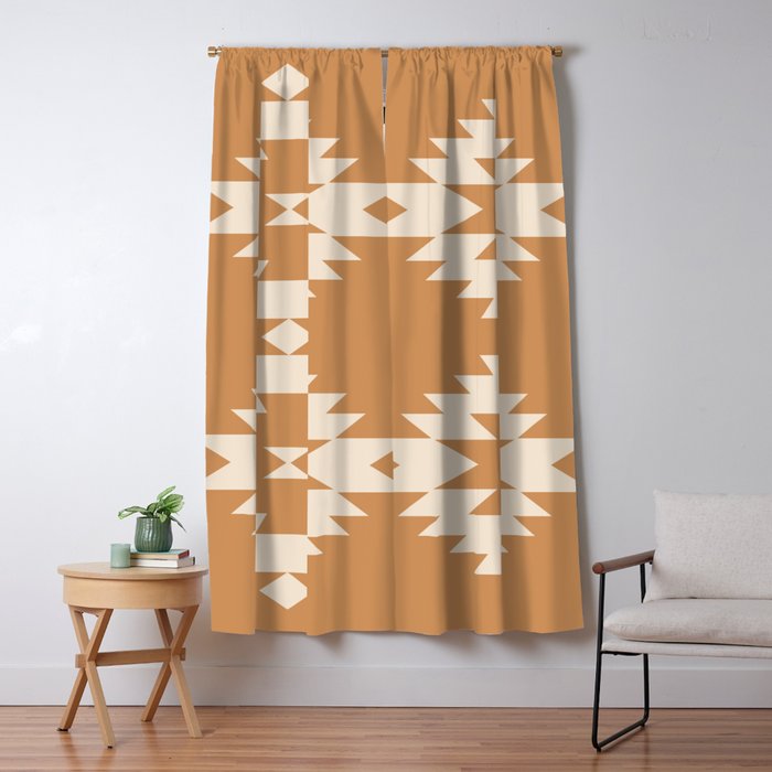 Southwestern Minimalism - Desert Orange Window Curtain Gallery Image 1