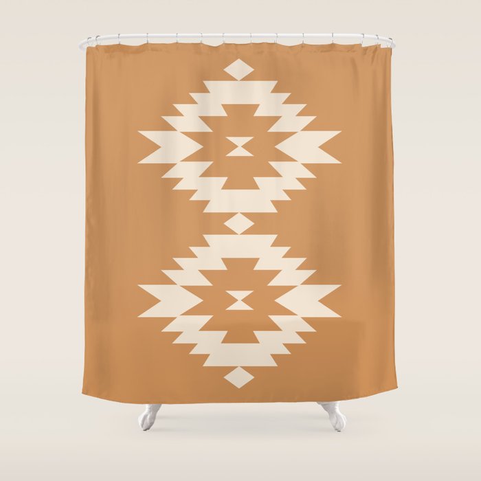 Southwestern Minimalism - Desert Orange Shower Curtain Gallery Image 1