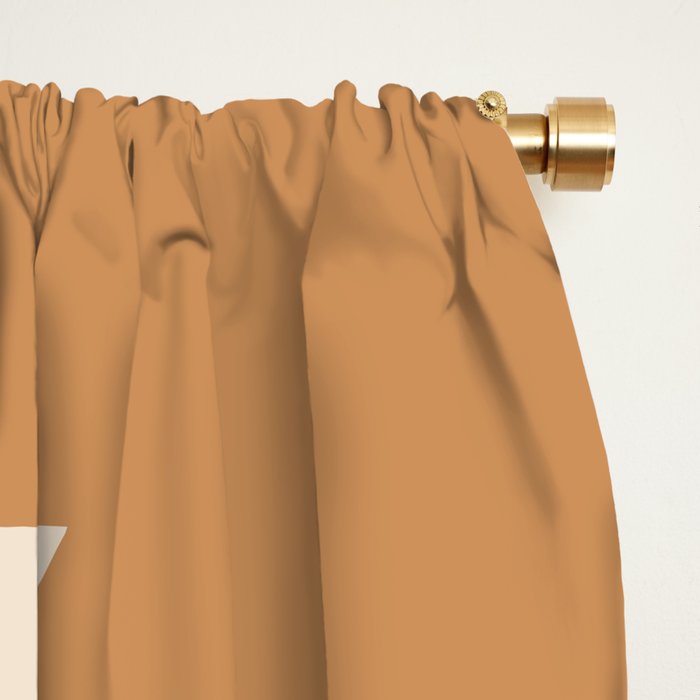 Southwestern Minimalism - Desert Orange Window Curtain Gallery Image 2