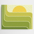 Retro Geometric Sun Set Design 432 Jigsaw Puzzle Gallery Image 1
