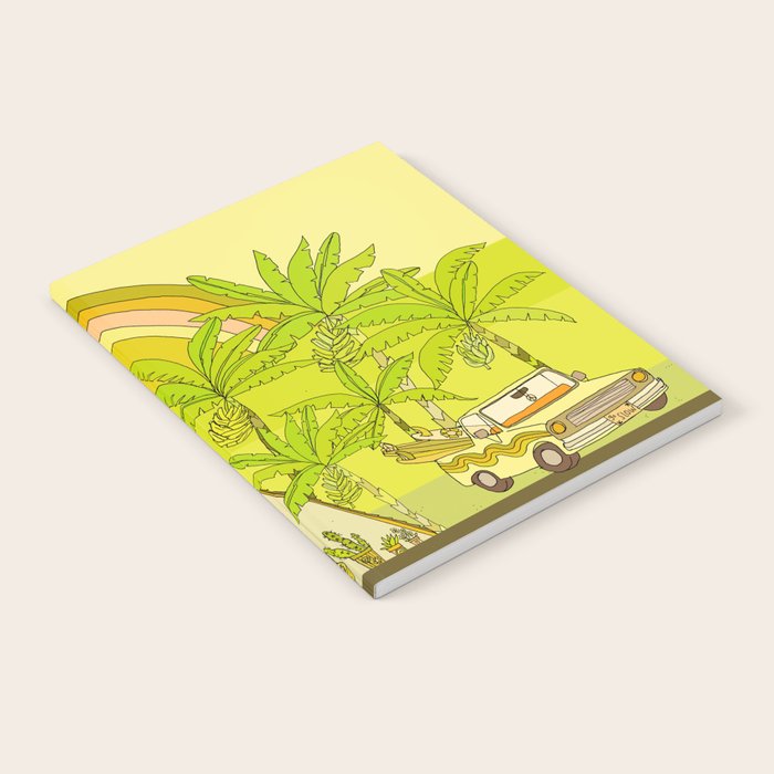 a frame simple living // banana pancakes // retro surf art by surfy birdy Notebook Gallery Image 2