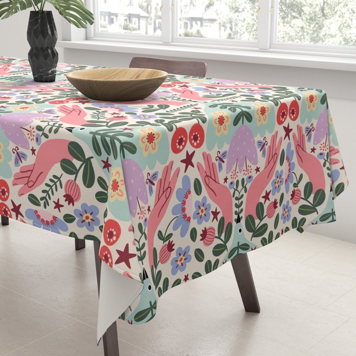 Folk Flora - Liberty Tablecloth Gallery Image 3