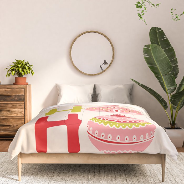 HoHoHo Cheerful little Christmas Illustration Comforter Gallery Image 3