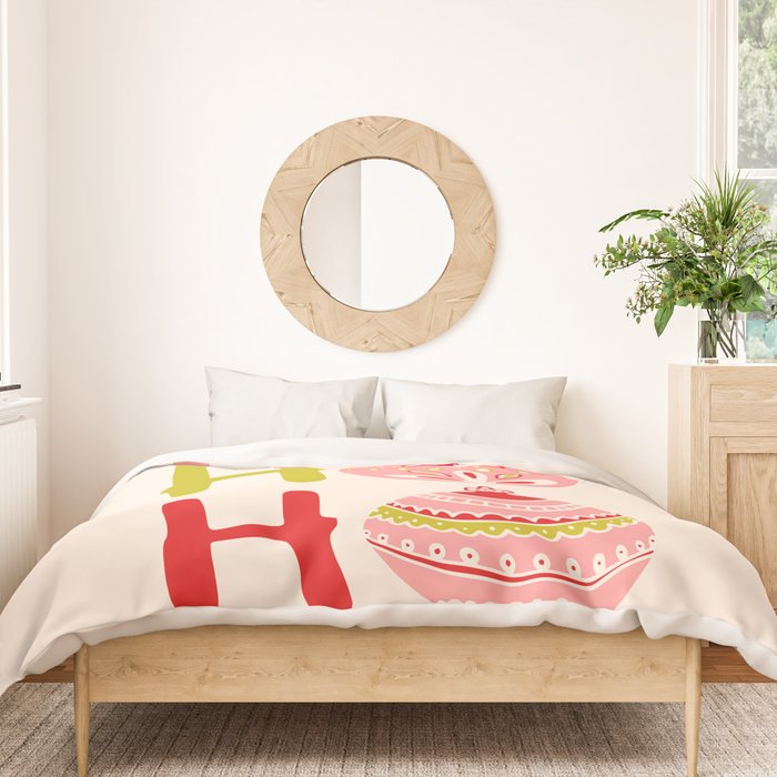 HoHoHo Cheerful little Christmas Illustration Duvet Cover Gallery Image 3