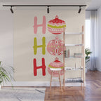 HoHoHo Cheerful little Christmas Illustration Wall Mural Gallery Image 1