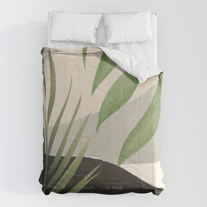 Abstract Art Tropical Leaves 49 Comforter Gallery Image 6