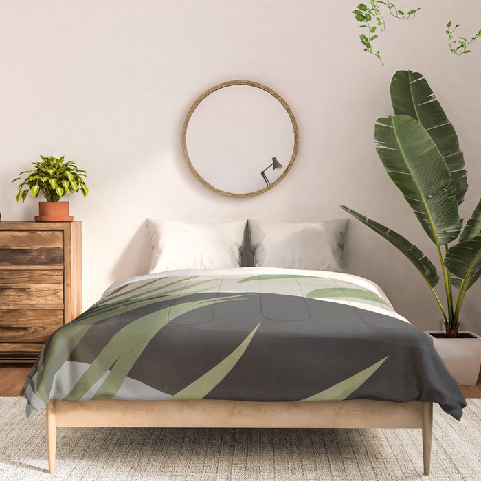 Abstract Art Tropical Leaves 49 Comforter Gallery Image 3