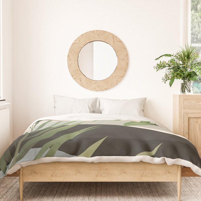 Abstract Art Tropical Leaves 49 Duvet Cover Gallery Image 3