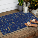 Pattern mystic celestial dark A Outdoor Rug Gallery Image 2