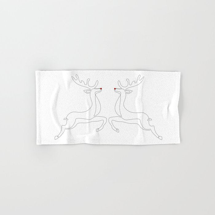 Red Nose Reindeer Bath Towel Gallery Image 1