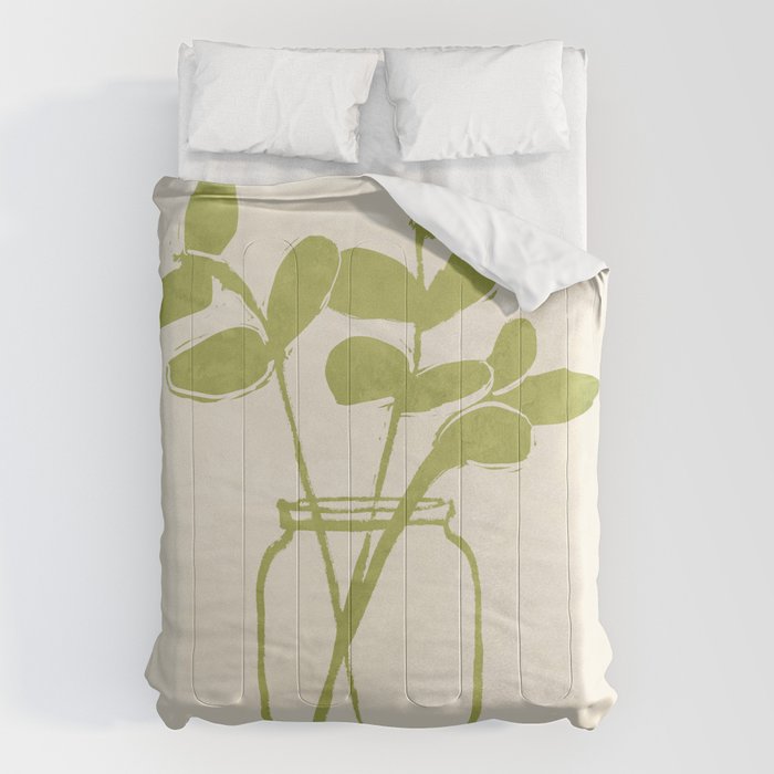 Minimal Abstract Art Plant 40 Comforter Gallery Image 6