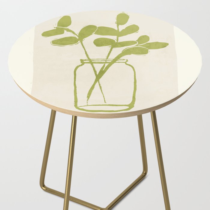 Minimal Abstract Art Plant 40 Side Table Gallery Image 2
