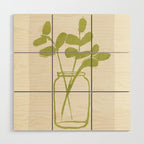 Minimal Abstract Art Plant 40 Wood Wall Art Gallery Image 1