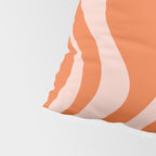 Retro Liquid Swirl Abstract Pattern in Orange and Pale Blush Pink Pillow Sham Gallery Image 4