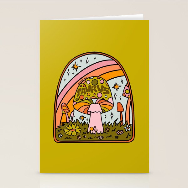 Taurus Mushroom Stationery Card Gallery Image 2
