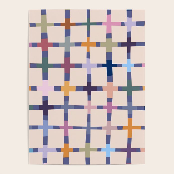 Colorful Patterned Grid II Poster Gallery Image 1