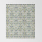 Vintage Sage Floral Throw Blanket Gallery Image 2