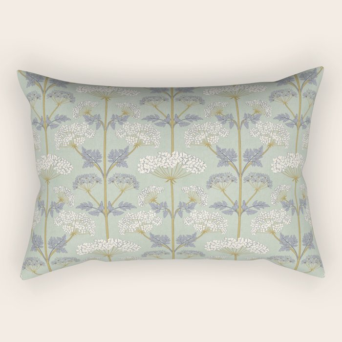 Vintage Sage Floral Rectangular Pillow Gallery Image 2