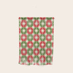 Mid Century Modern Atomic Stars Checkered Christmas Retro Starburst Pattern Wall Hanging Gallery Image 1