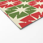 Mid Century Modern Atomic Stars Checkered Christmas Retro Starburst Pattern Welcome Mat Gallery Image 2
