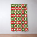 Mid Century Modern Atomic Stars Checkered Christmas Retro Starburst Pattern Window Curtain Gallery Image 3