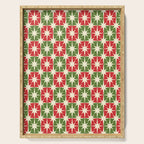 Mid Century Modern Atomic Stars Checkered Christmas Retro Starburst Pattern Serving Tray Gallery Image 1
