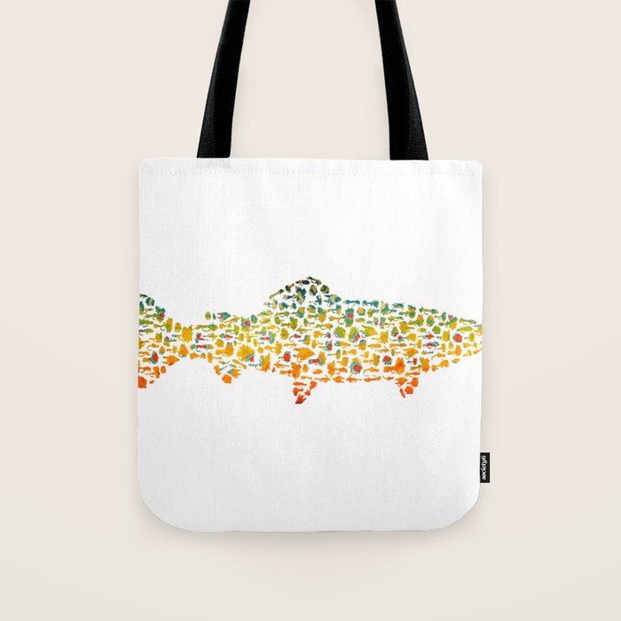 Brook Trout Fly Fishing Tote Bag Gallery Image 1