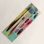 Mid-Century Modern 2 Cats - Graffiti Style Yoga Mat Gallery Image 1