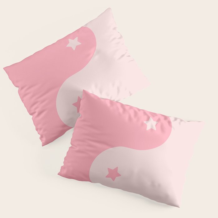 Pinkie Yin Yang Stars Pillow Sham Gallery Image 3