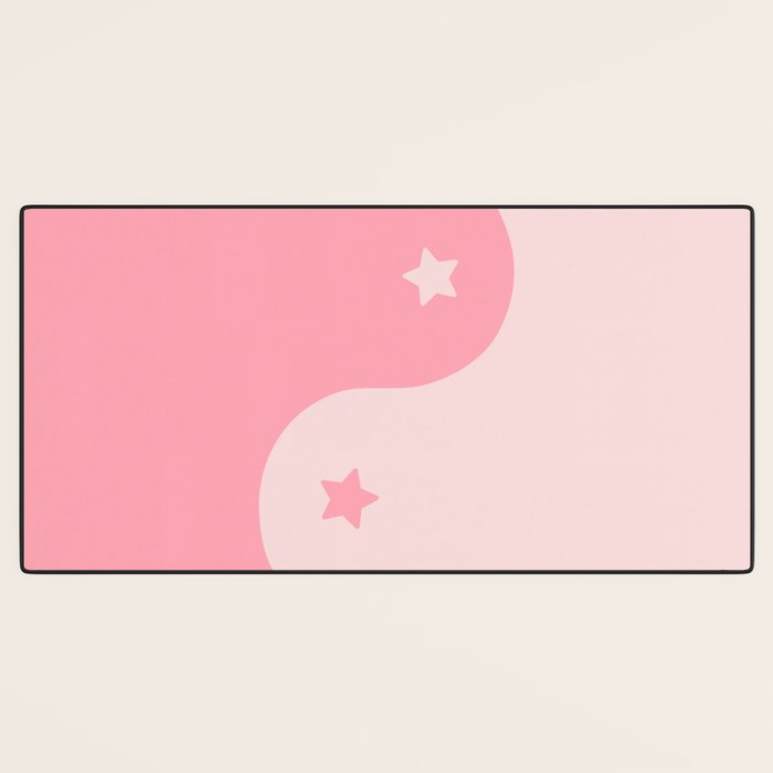 Pinkie Yin Yang Stars Desk Mat Gallery Image 3