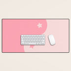 Pinkie Yin Yang Stars Desk Mat Gallery Image 1