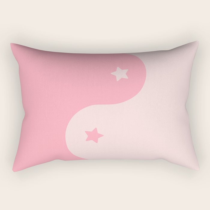 Pinkie Yin Yang Stars Rectangular Pillow Gallery Image 2
