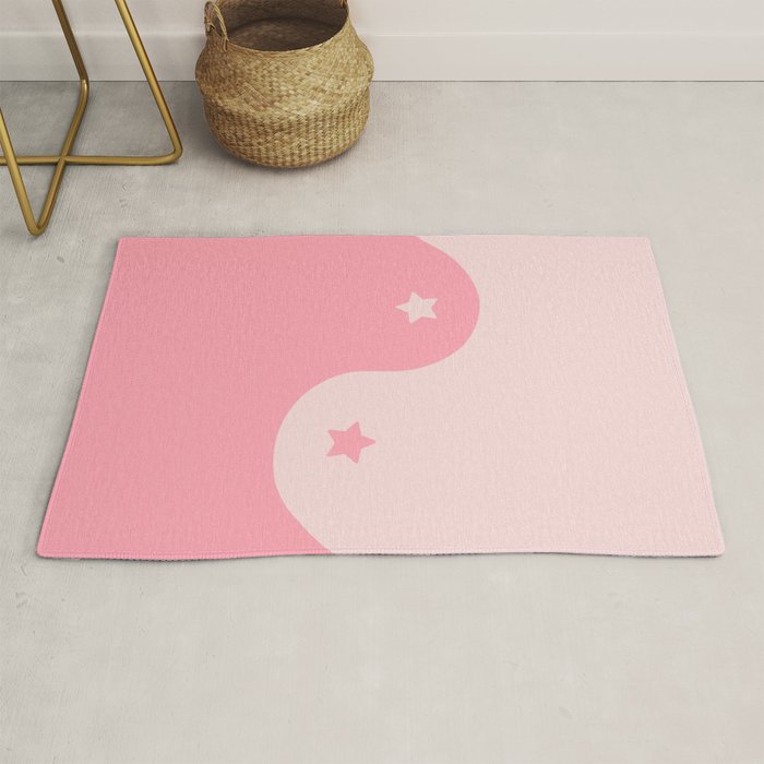 Pinkie Yin Yang Stars Rug Gallery Image 1