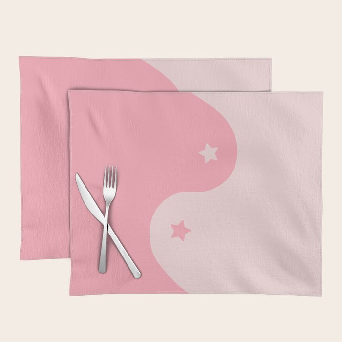 Pinkie Yin Yang Stars Placemat Gallery Image 1