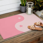 Pinkie Yin Yang Stars Outdoor Rug Gallery Image 2