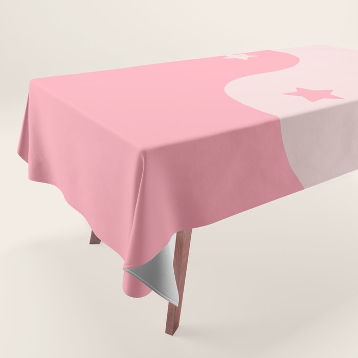 Pinkie Yin Yang Stars Tablecloth Gallery Image 1
