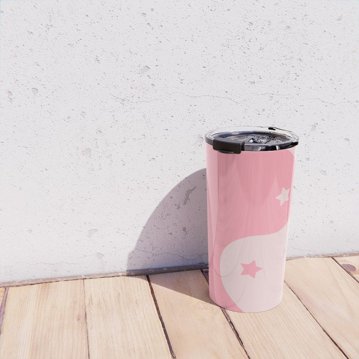 Pinkie Yin Yang Stars Travel Mug Gallery Image 4