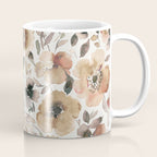 Harvest 2025 Artistic Poppies Autumn Blush Warm Watercolor Floral Rustic Coffee Mug Gallery Image 1