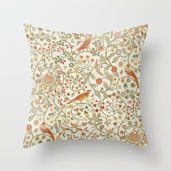 William Morris "Newill" 1 Throw Pillow Gallery Image 1
