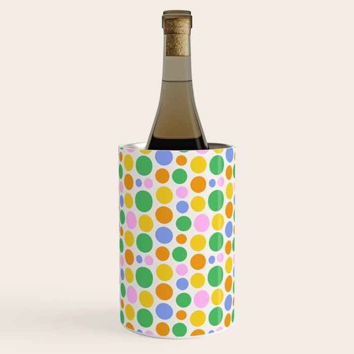 Colorful polka dot circle cartoon pattern Wine Chiller Gallery Image 1