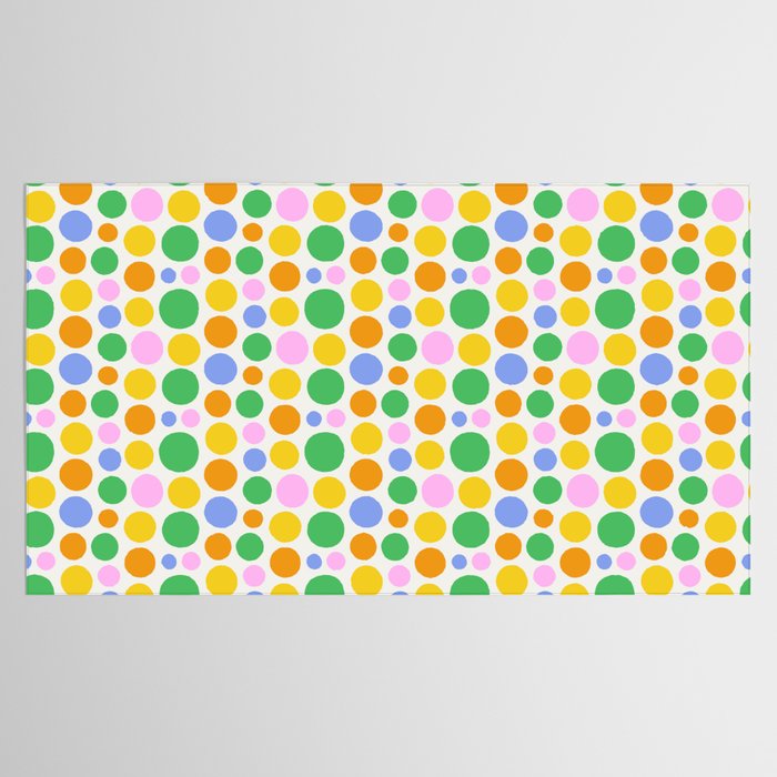 Colorful polka dot circle cartoon pattern Tablecloth Gallery Image 2