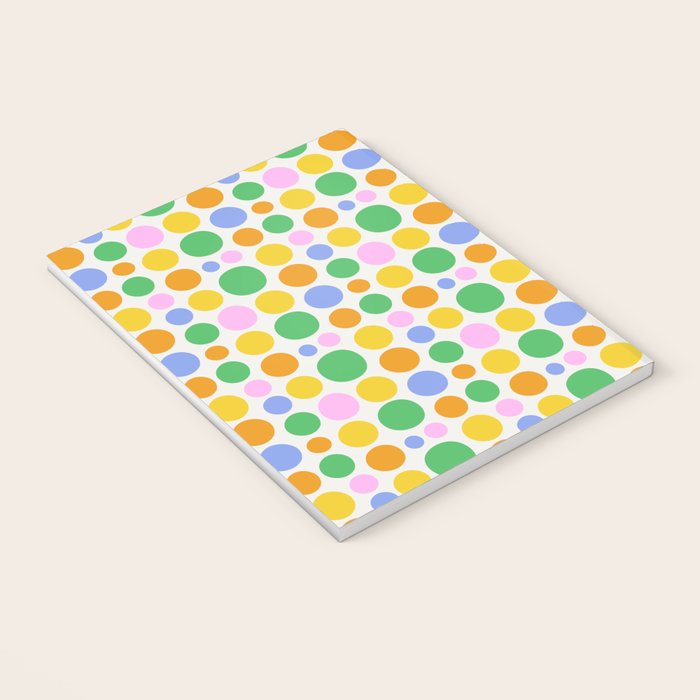 Colorful polka dot circle cartoon pattern Notebook Gallery Image 3