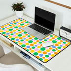 Colorful polka dot circle cartoon pattern Desk Mat Gallery Image 2