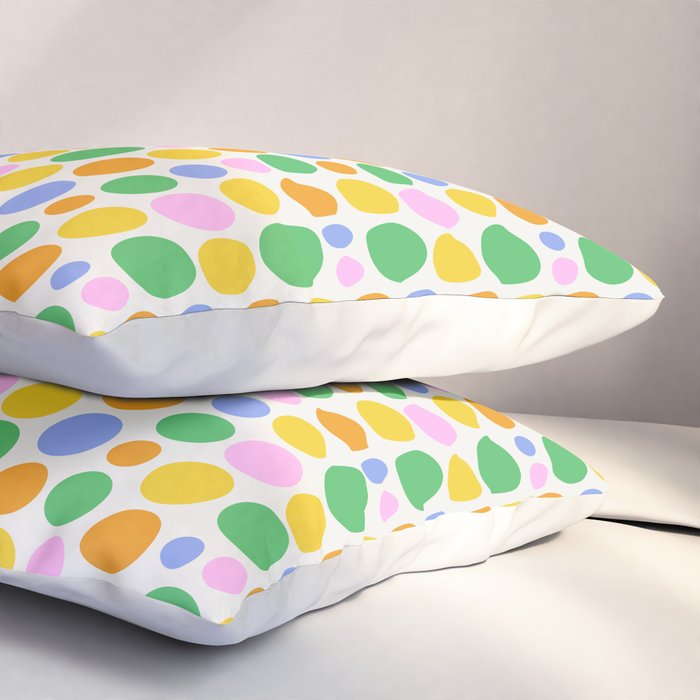 Colorful polka dot circle cartoon pattern Pillow Sham Gallery Image 3