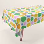 Colorful polka dot circle cartoon pattern Tablecloth Gallery Image 1