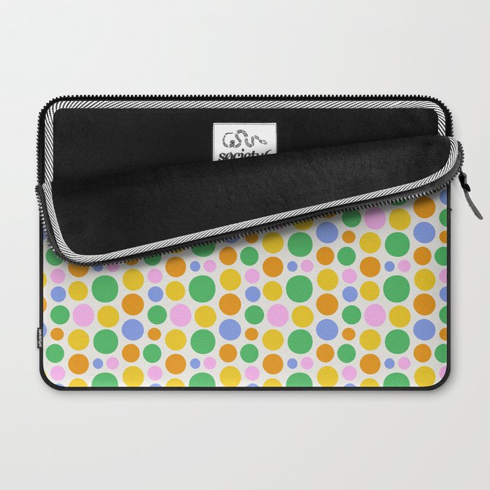 Colorful polka dot circle cartoon pattern Laptop Sleeve Gallery Image 2