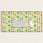 Colorful polka dot circle cartoon pattern Desk Mat Gallery Image 1