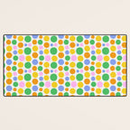 Colorful polka dot circle cartoon pattern Desk Mat Gallery Image 3