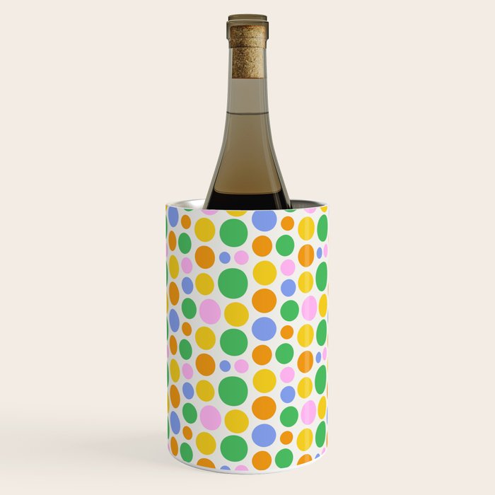 Colorful polka dot circle cartoon pattern Wine Chiller Gallery Image 2