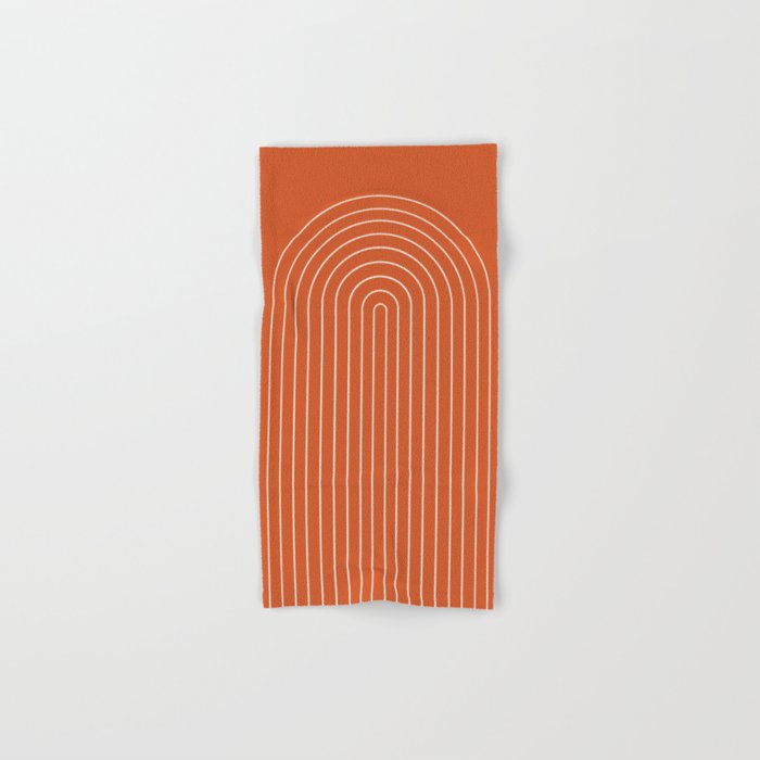 Minimal Arch XX Red Modern Geometric Lines Bath Towel Gallery Image 1